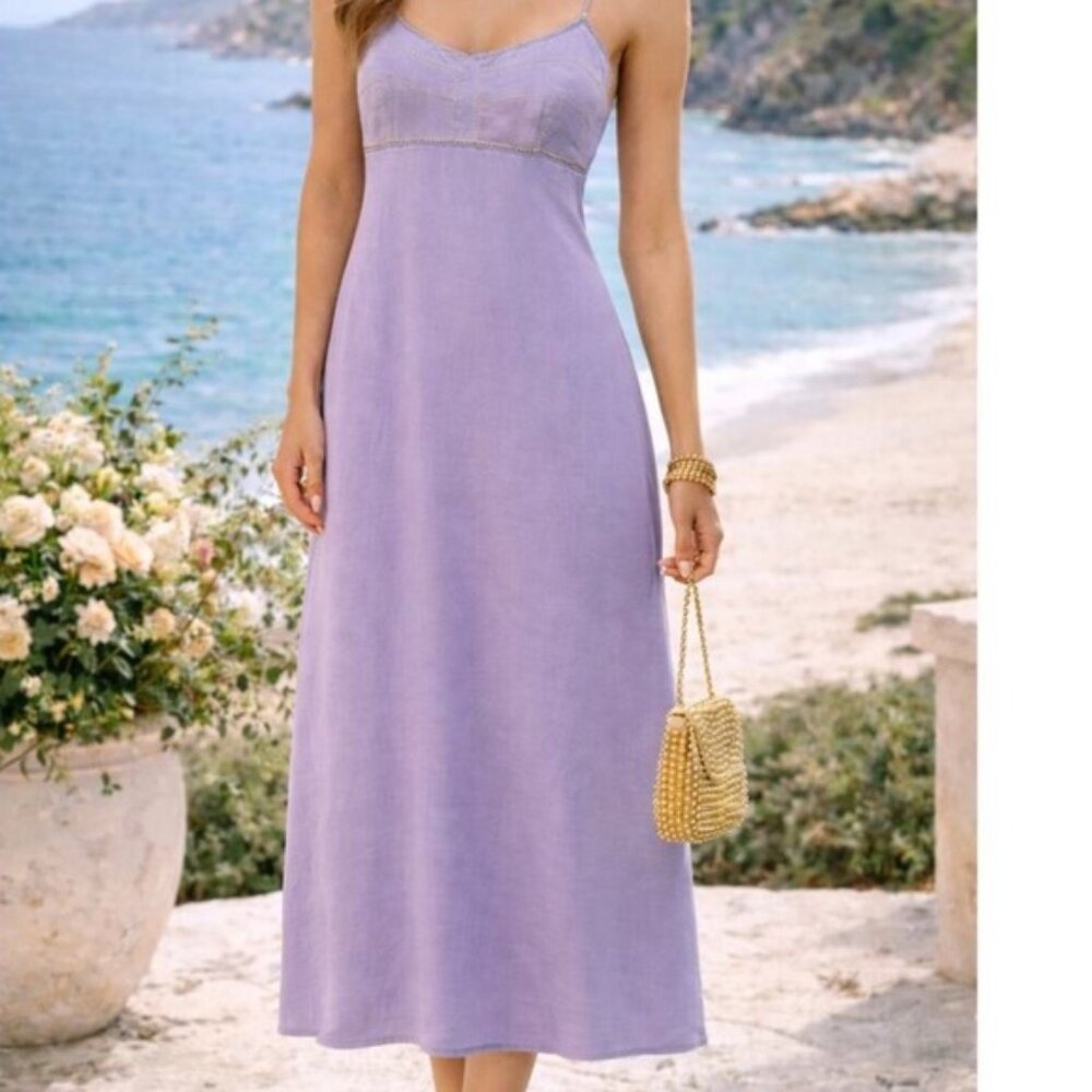 Lavender Spaghetti Strap Mini Dress